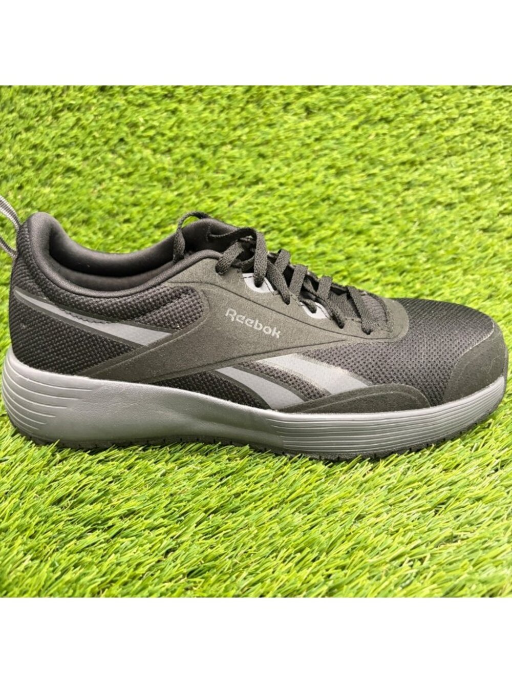 Reebok Lite Plus 4 Womens Size 8D Black Gray Composite Toe Safety Work Shoes